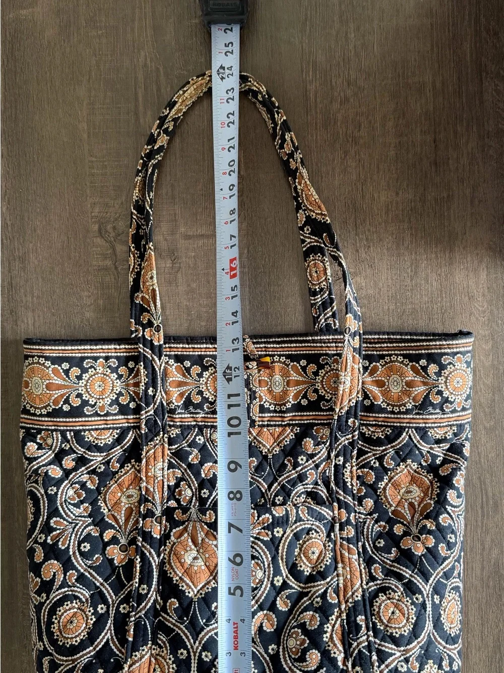 Vera Bradley Quilted Tote Bag in Cafe Latte pattern